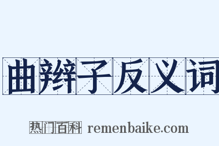 曲辫子反义词是什么意思的图片